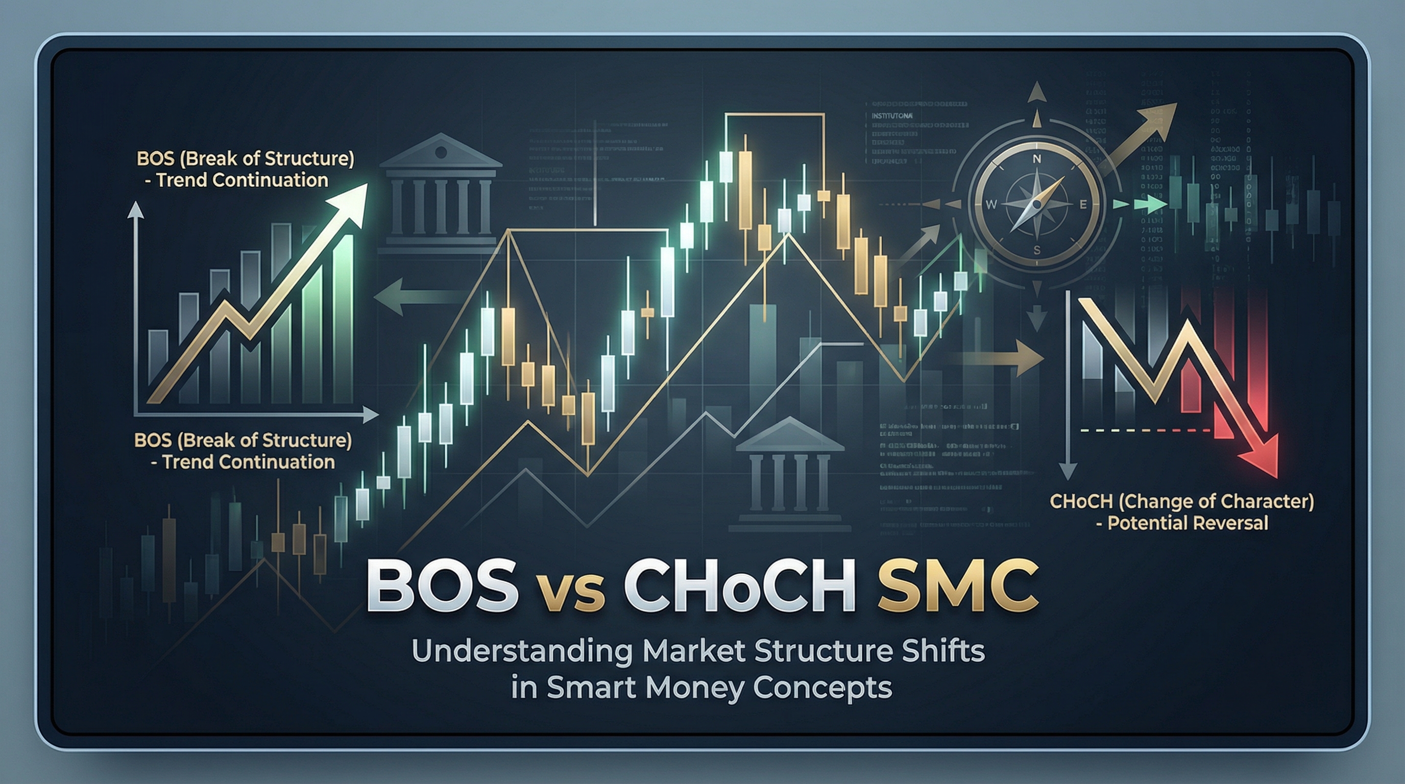 BOS vs CHoCH SMC: Understanding Market Structure Shifts in Smart Money Concepts - TradingAnalysis.ai Trading Guide