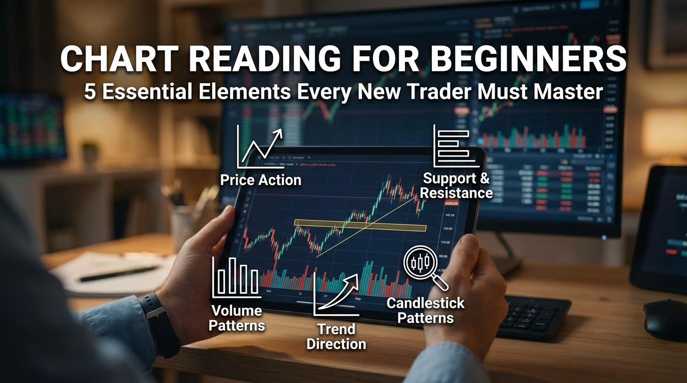 Featured image for Chart Reading for Beginners: 5 Essential Elements Every New Trader Must Master