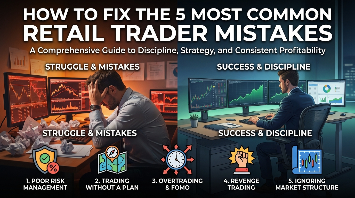 Featured image for How to Fix the 5 Most Common Retail Trader Mistakes