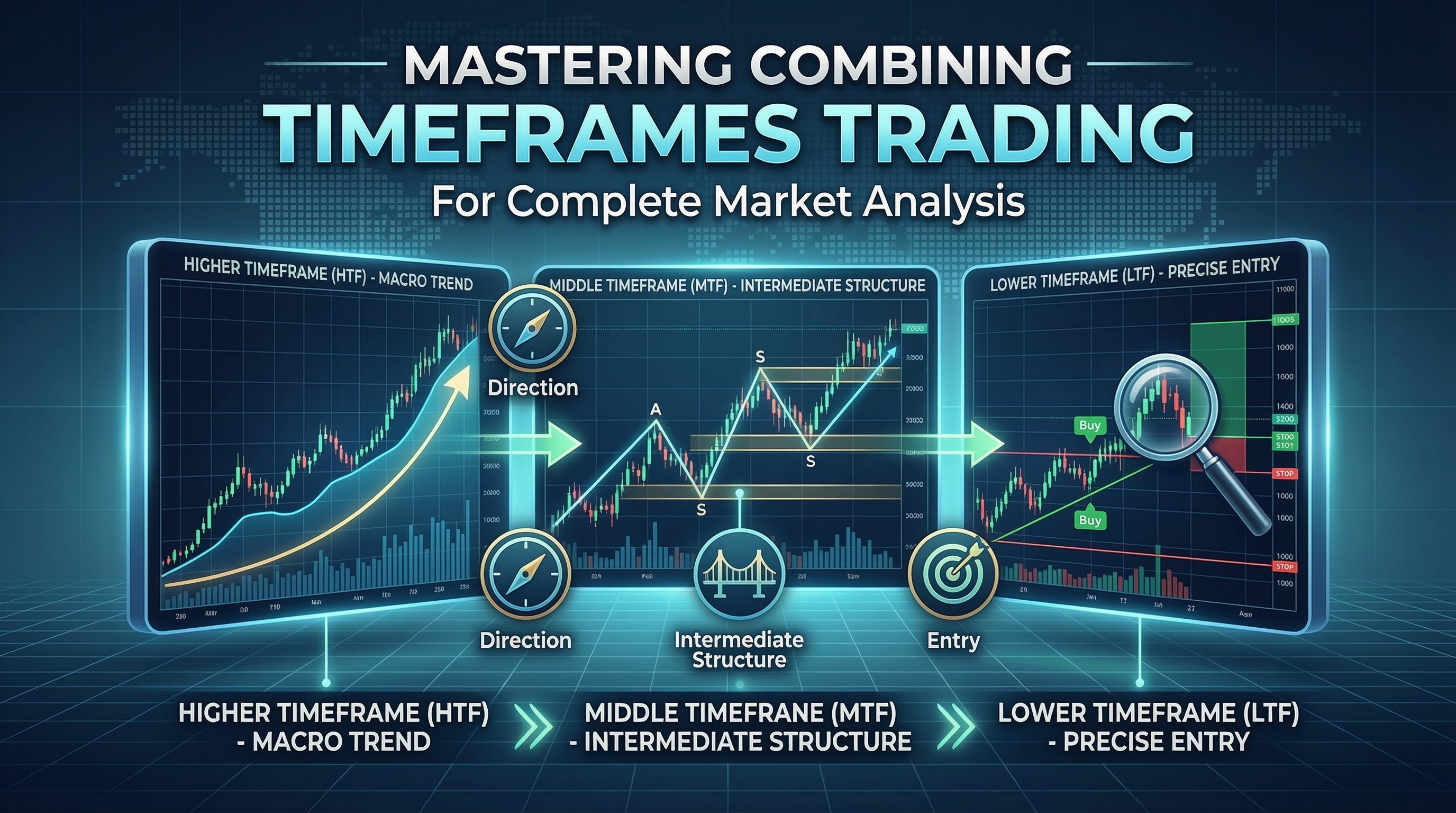 Featured image for How to Master Combining Timeframes Trading for Complete Market Analysis