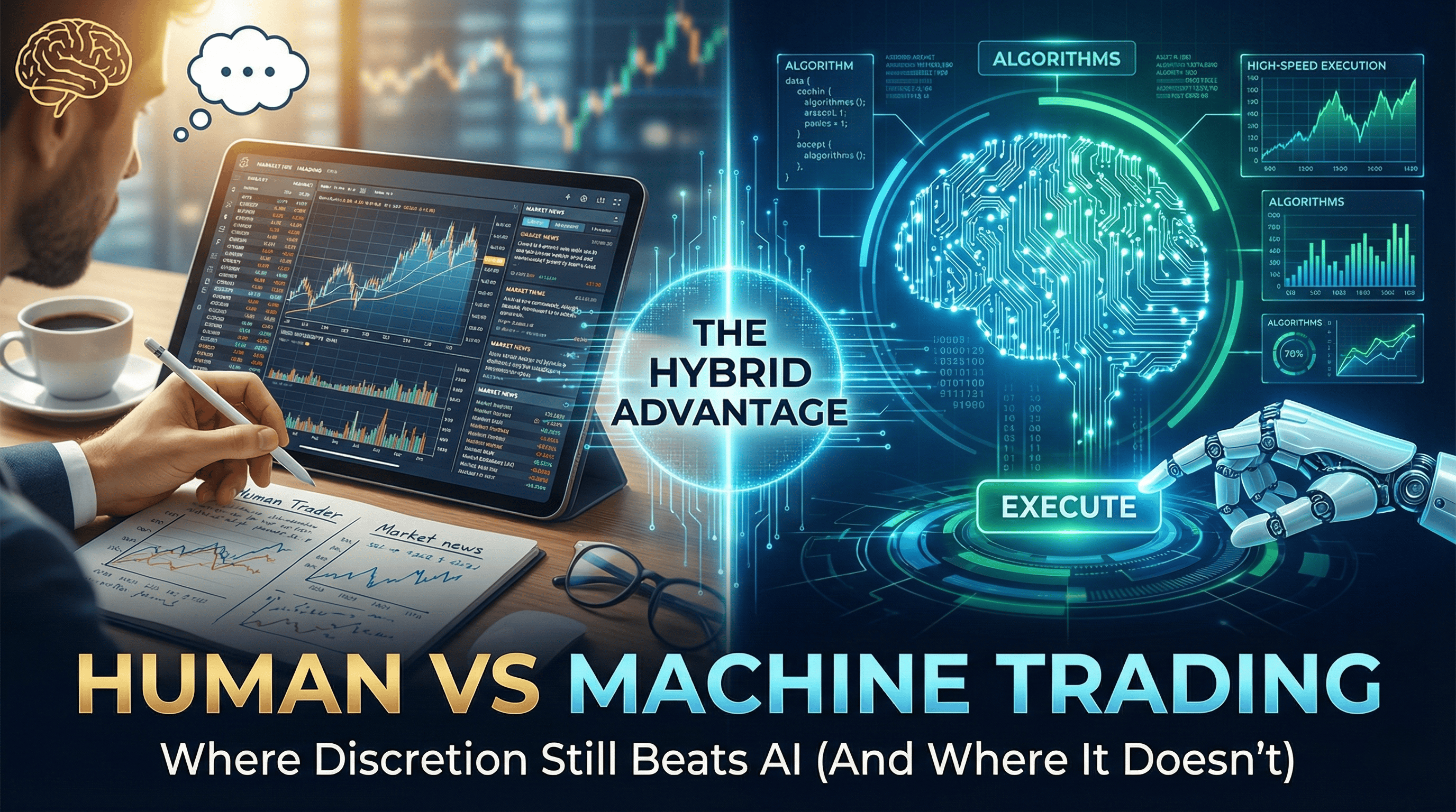 Human vs Machine Trading: Where Discretion Still Beats AI (And Where It Doesn't) - TradingAnalysis.ai Trading Guide