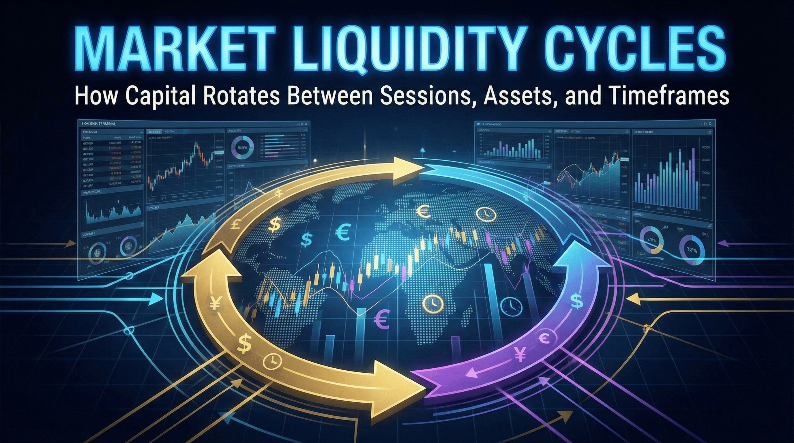 Market Liquidity Cycles: How Capital Rotates Between Sessions, Assets, and Timeframes - TradingAnalysis.ai Trading Guide