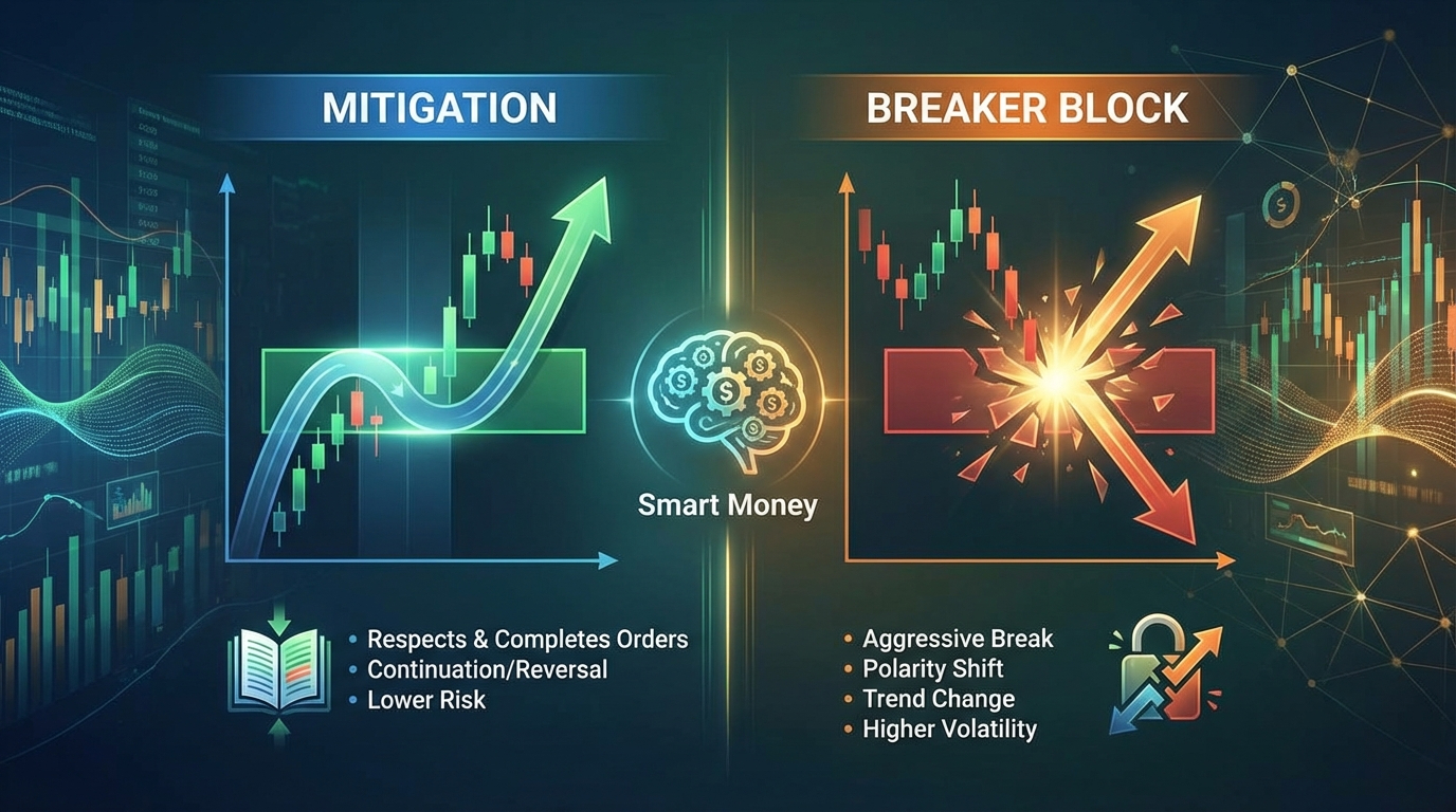 Featured image for Mitigation vs Breaker Block: Understanding the Key Differences in Smart Money Concepts