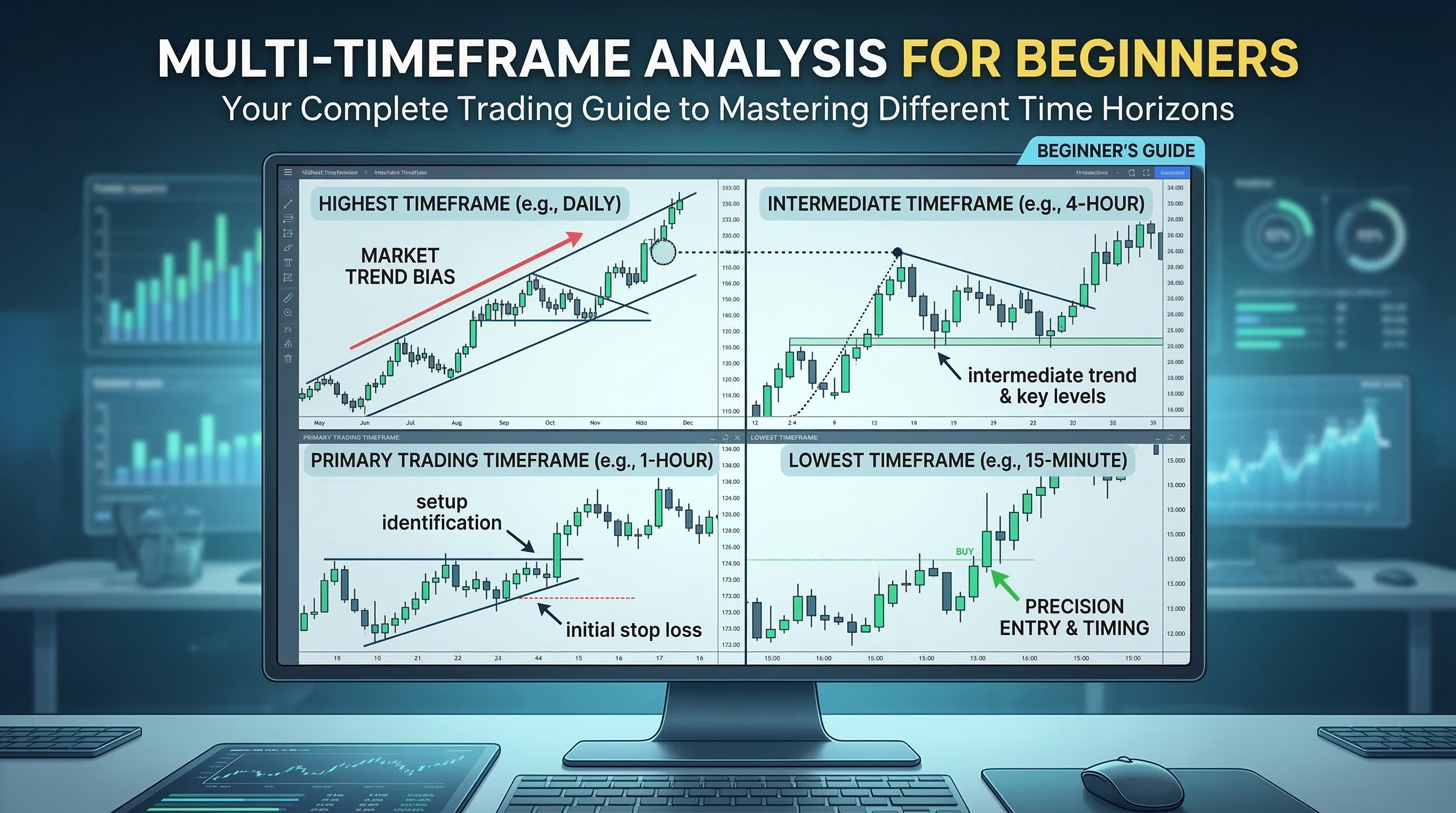 Featured image for Multi-Timeframe Analysis for Beginners: Your Complete Trading Guide