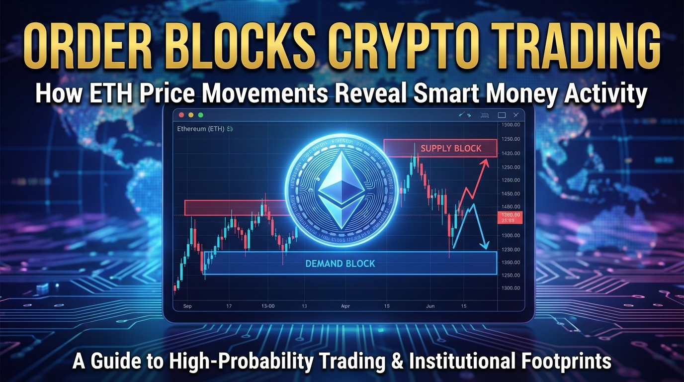 Featured image for Order Blocks Crypto Trading: How ETH Price Movements Reveal Smart Money Activity