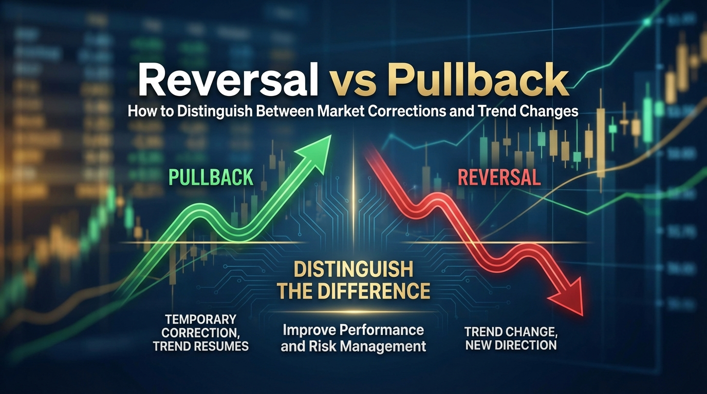 Featured image for Reversal vs Pullback: How to Distinguish Between Market Corrections and Trend Changes