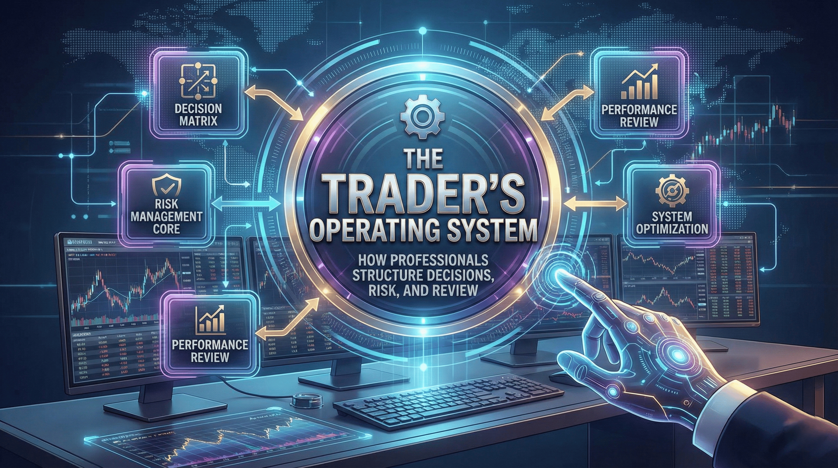 The Trader's Operating System: How Professionals Structure Decisions, Risk, and Review - TradingAnalysis.ai Trading Guide