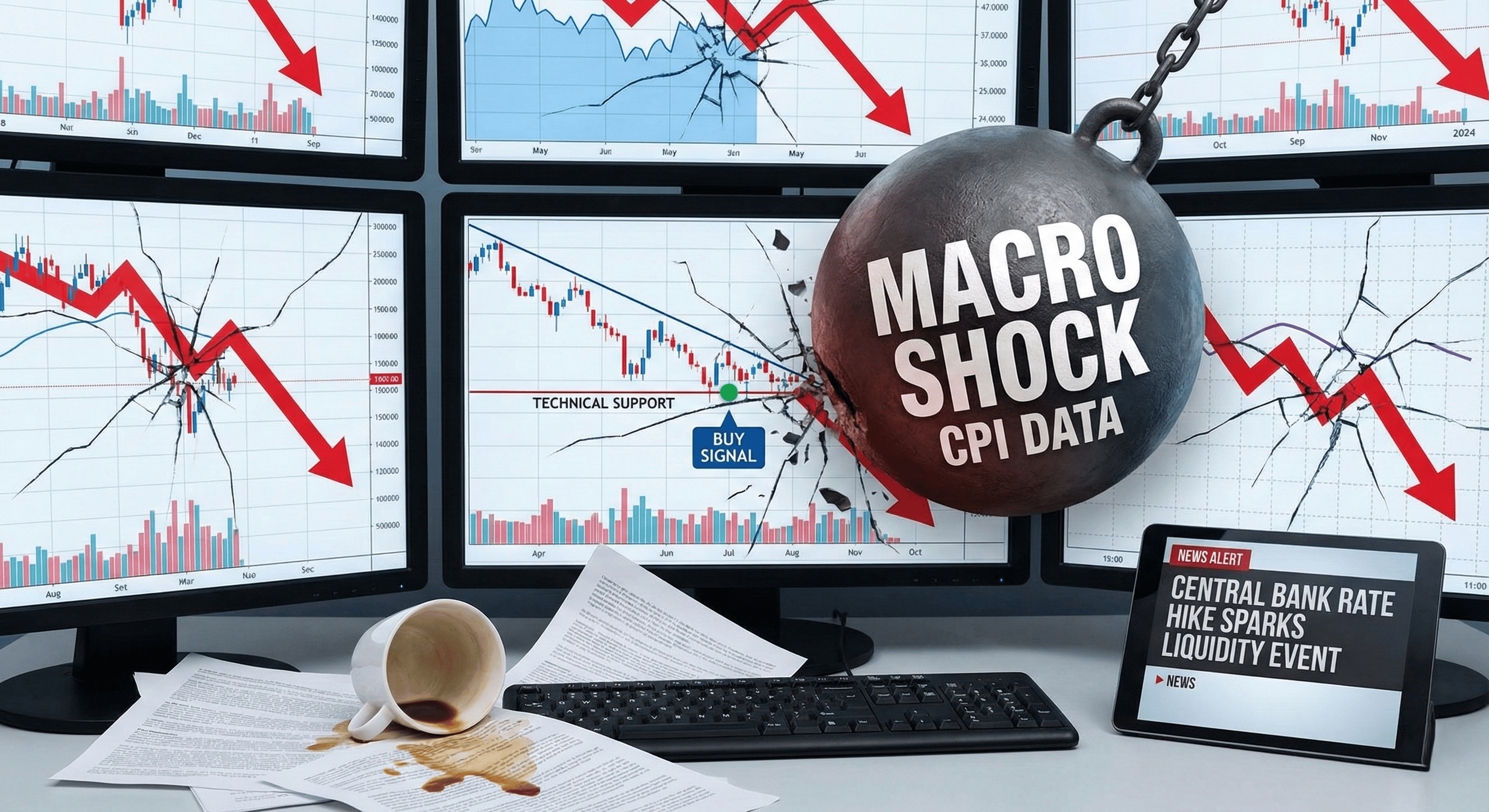 Trading During Macro Shocks: How Interest Rates, CPI, and Liquidity Events Break Technical Setups - TradingAnalysis.ai Trading Guide