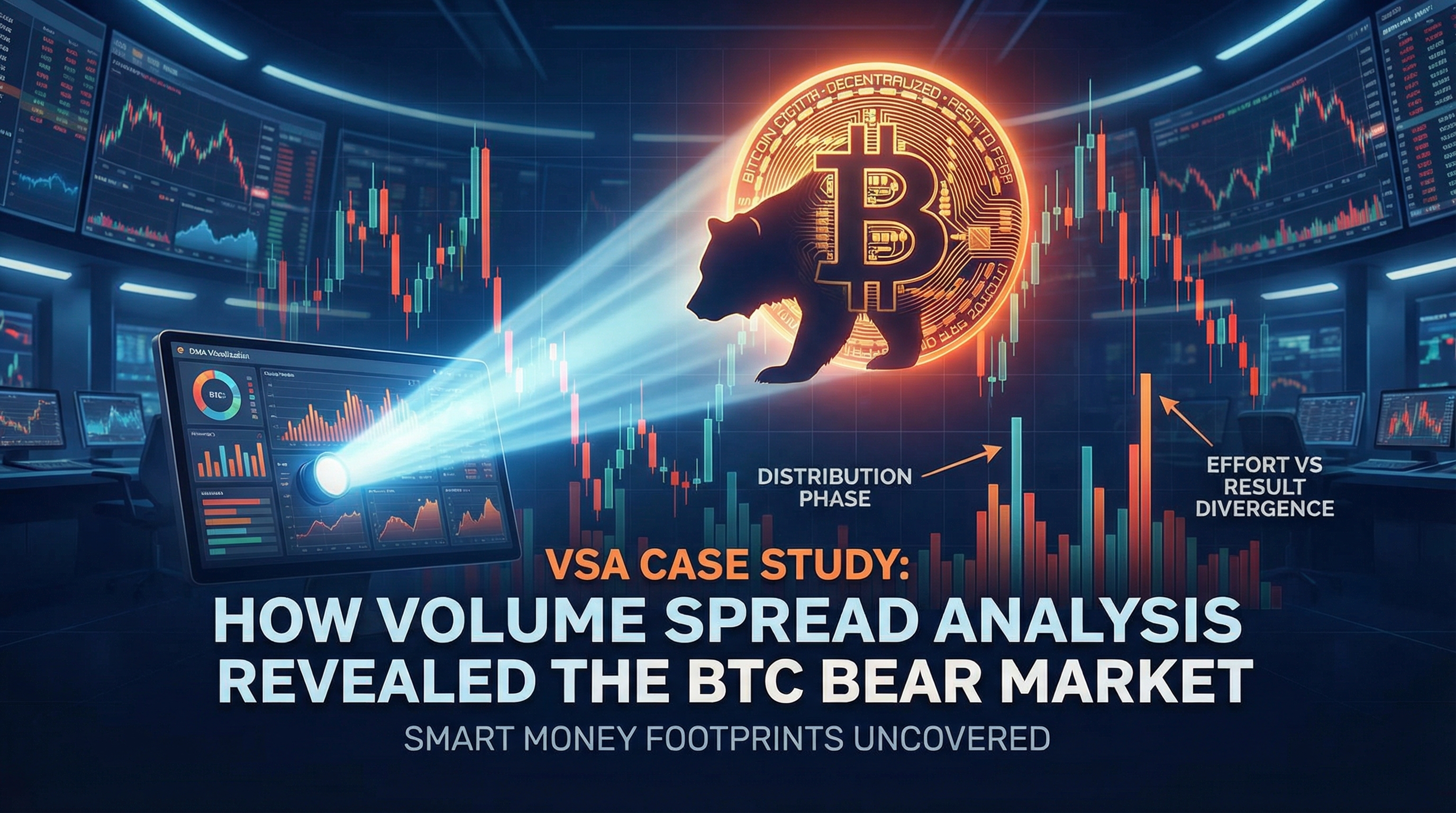VSA Case Study Crypto: How Volume Spread Analysis Revealed the BTC Bear Market - TradingAnalysis.ai Trading Guide